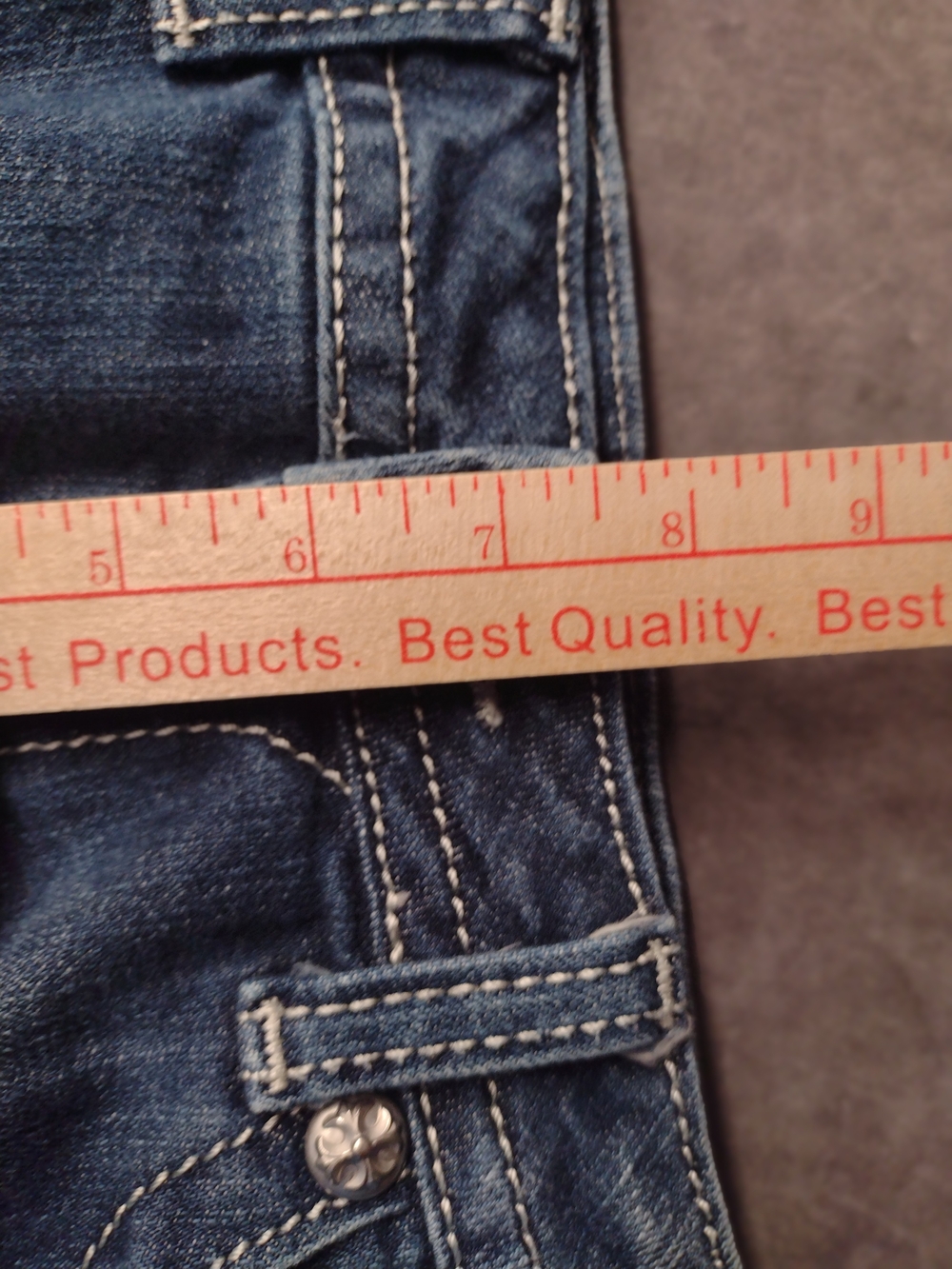 Miss Me 29/30 Buckle JE5351B2R Blue Boot Cut  Embellished Distressed Jeans - Picture 12 of 16